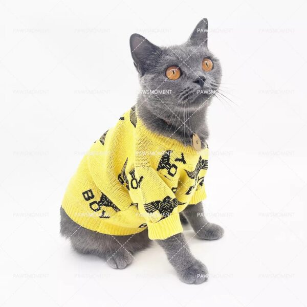 Yellow Knit Boy Sweater - Image 4