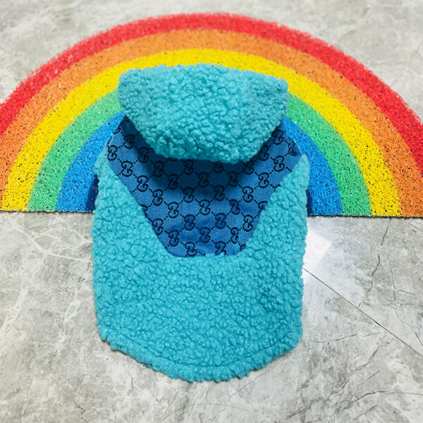 Monogrammed Hot Pink and Blue Teddy Bear Jacket - Image 7