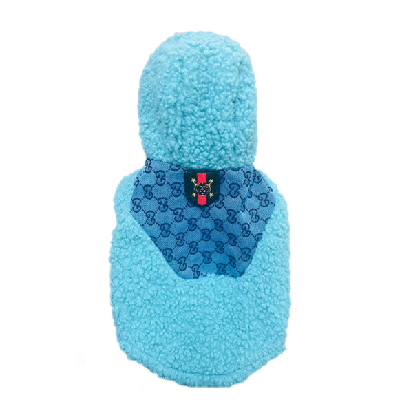 Monogrammed Hot Pink and Blue Teddy Bear Jacket - Image 5