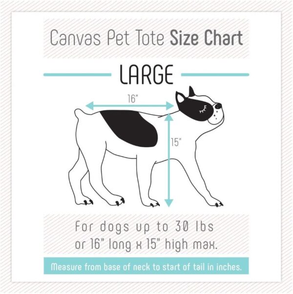Canvas Pet Tote Black - Image 6