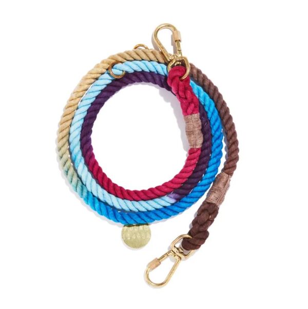 Original Adjustable Mood Ring Ombre Cotton Rope Dog Leash