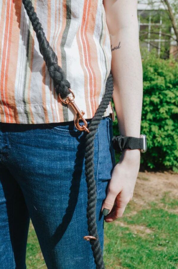 Hands-Free Dog Rope Leash - Noir - Image 5