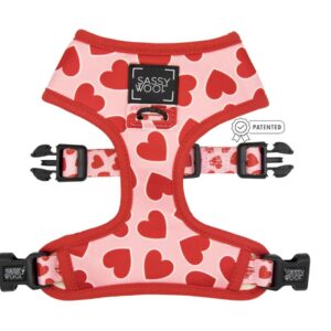 DOG REVERSIBLE HARNESS - LOVE AT FIRST BARK